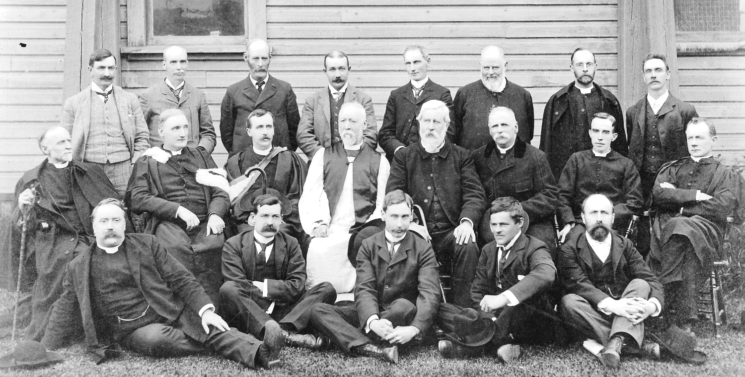 first diocesan synod at nelson may 29-30, 1900. bishop john dart is in the centre.