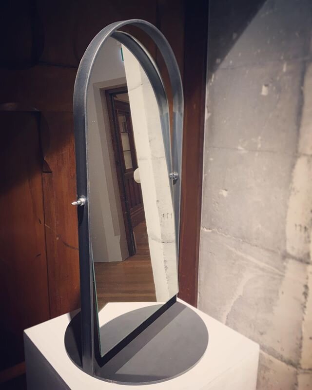 Raw steel freestanding pedestal mirror for @absolution_nz .
.
.
#rawsteel #mirror #customwork #tatoo #peircings #lookingglass