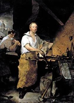 "Pat Lyon at the Forge," painted by John Neagle in 1829. Courtesy of the Pennsylvania Academy of Fine Arts, Philadelphia. Gift of the Lyon Family.