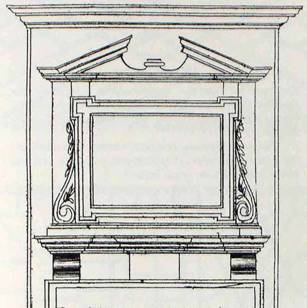 Wealthy Philadelphians added elegance to utilitarian fireplaces with this Georgian-style chimneypiece. On the first floor of Carpenters' Hall are two examples based on Nevell's drawing in the "1786 Rule Book."