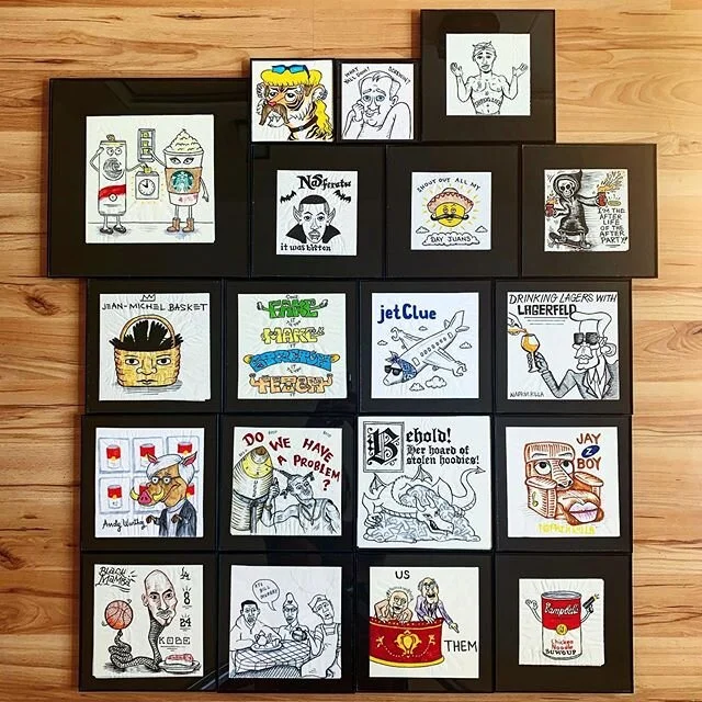 Thanks to everyone who bought original naps out the vault! 🖼 Framed (pictured) &amp; unframed. 📦 Packing &amp; shipping em out! 💸