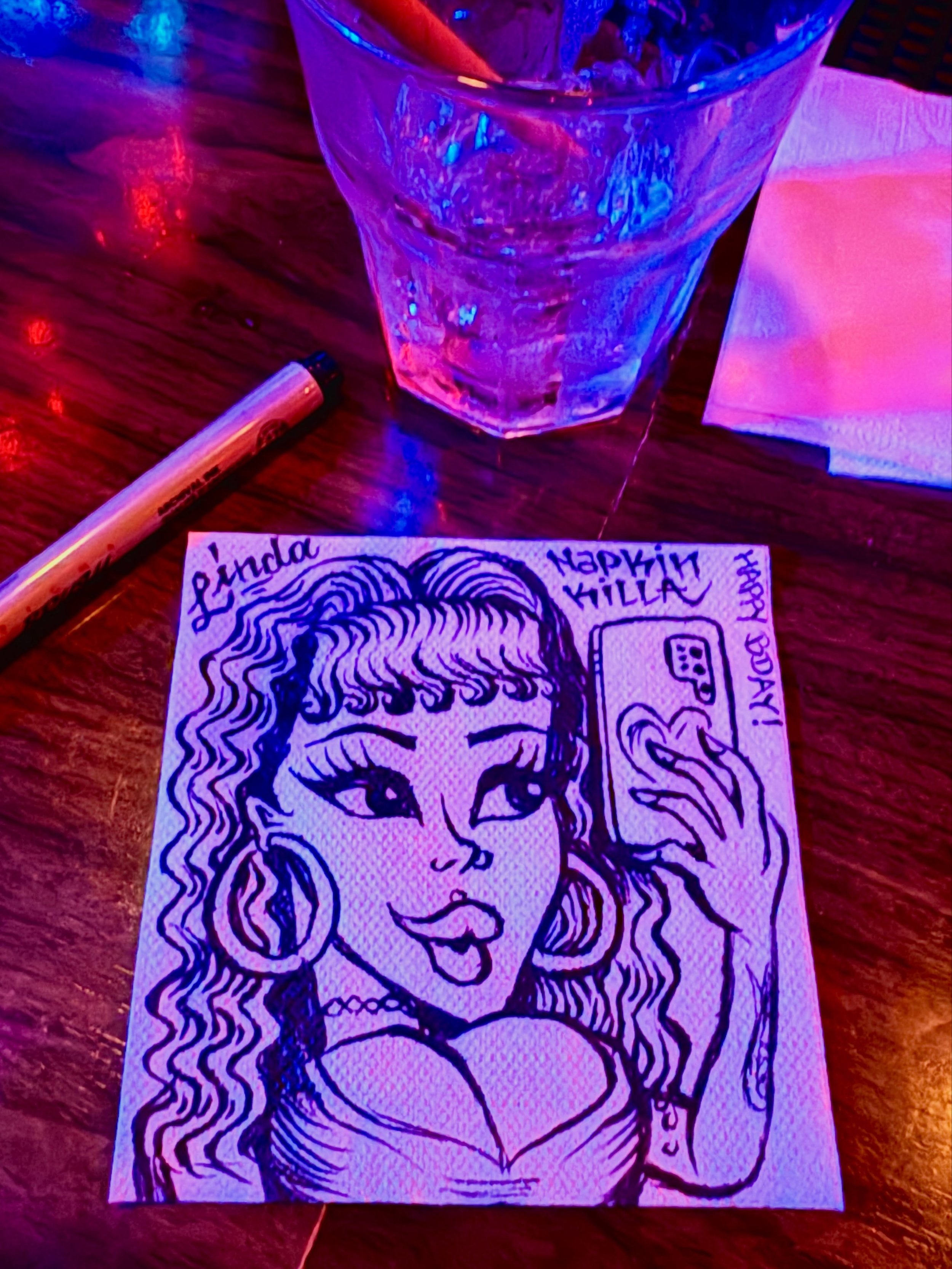 Still drawing at bars &amp; restaurants&hellip;

1. @footsiesbar - Los Angeles, CA 
2. @swingersdiner - Los Angeles, CA
3. @dukesnashville - Nashville, TN
4. @footsiesbar - Los Angeles, CA
5. @bronxvillediner - Bronxville, NY
6. @barnaclesmargate - M