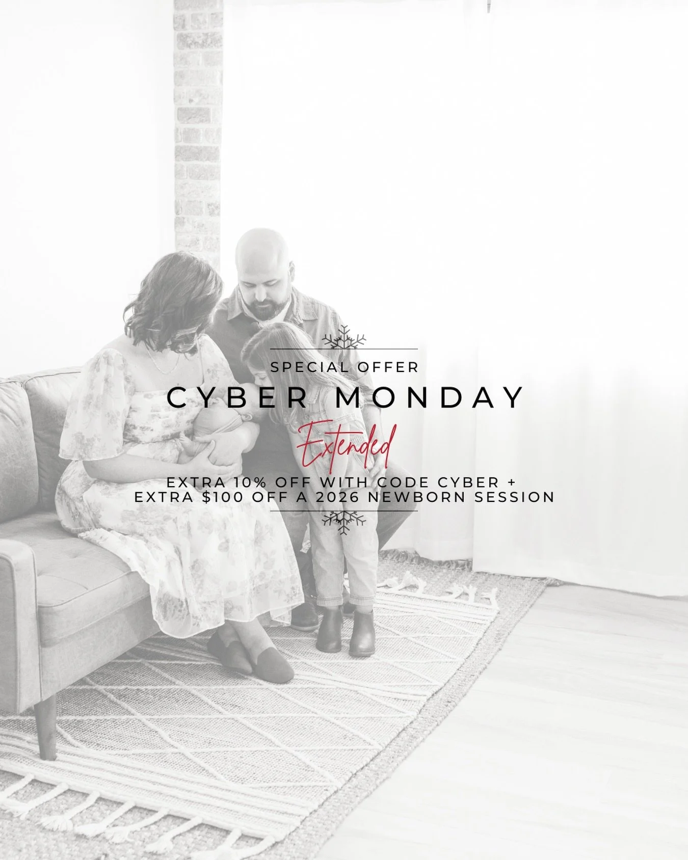 Cyber Monday Sale extended! Take an extra 10% off with code CYBER when you shop the Black Friday Sale plus get an extra $100 off a 2026 newborn session!

Shop now - https://www.allyandbphotography.com/shop-1?category=BLACK+FRIDAY+SALE (link in bio)

