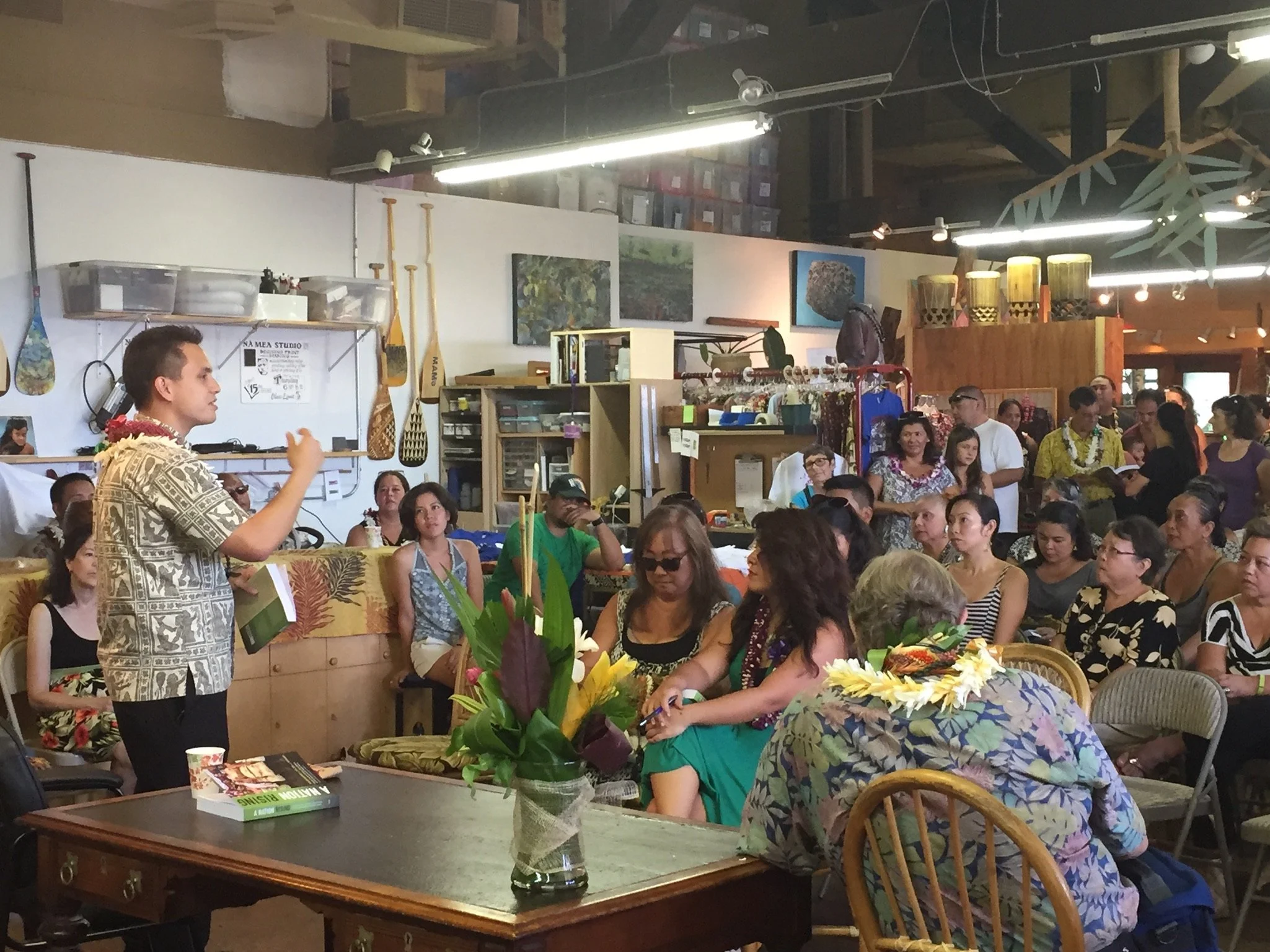 At the book launch for Nation Rising, a text I helped to co-edit