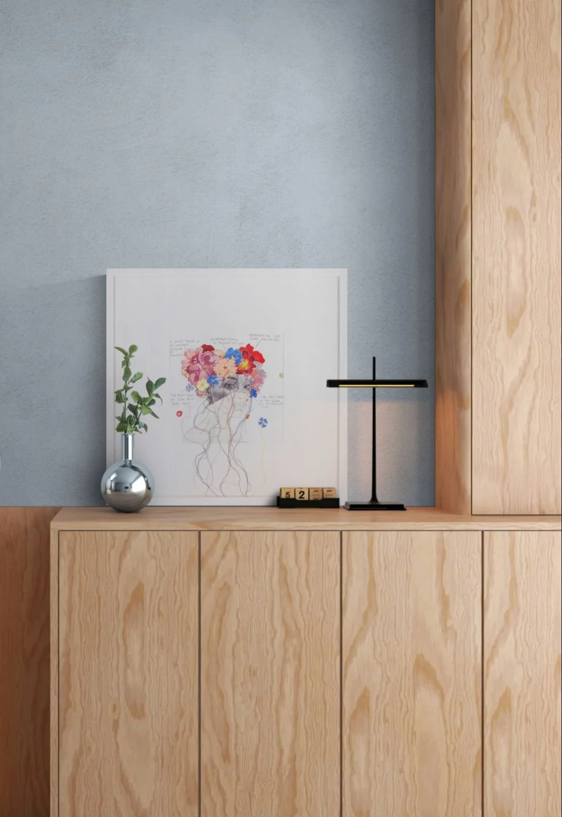 Out Loud - Flower Art in Mid Century Modern Interior.jpeg
