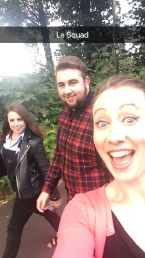 Mac, Moore and Brother Moores heading out for delicious Indian cuisine at Poynton's finest: The Purple Pakora.