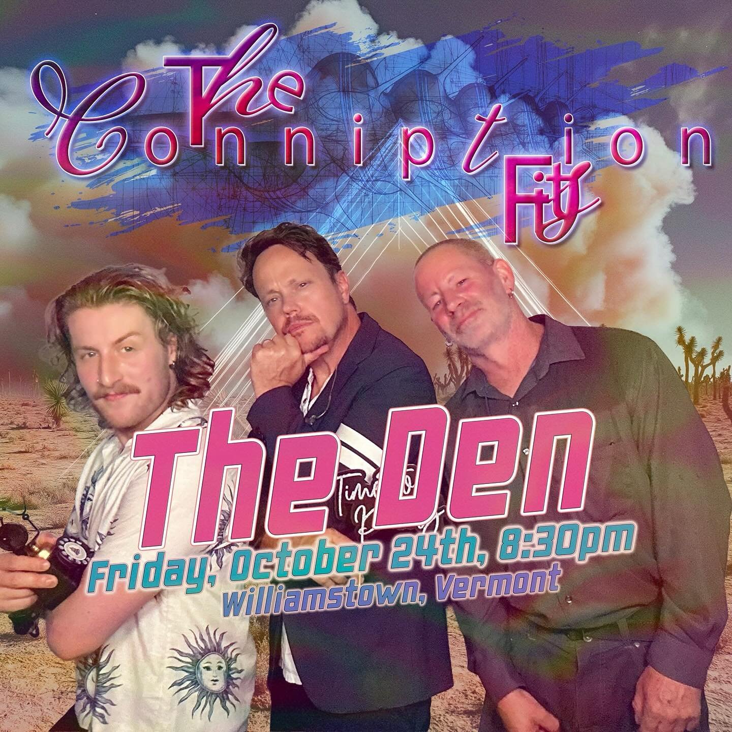 Tonight at the Den in #williamstownvt #conniptionfits #80s #90s #00s #partyrock