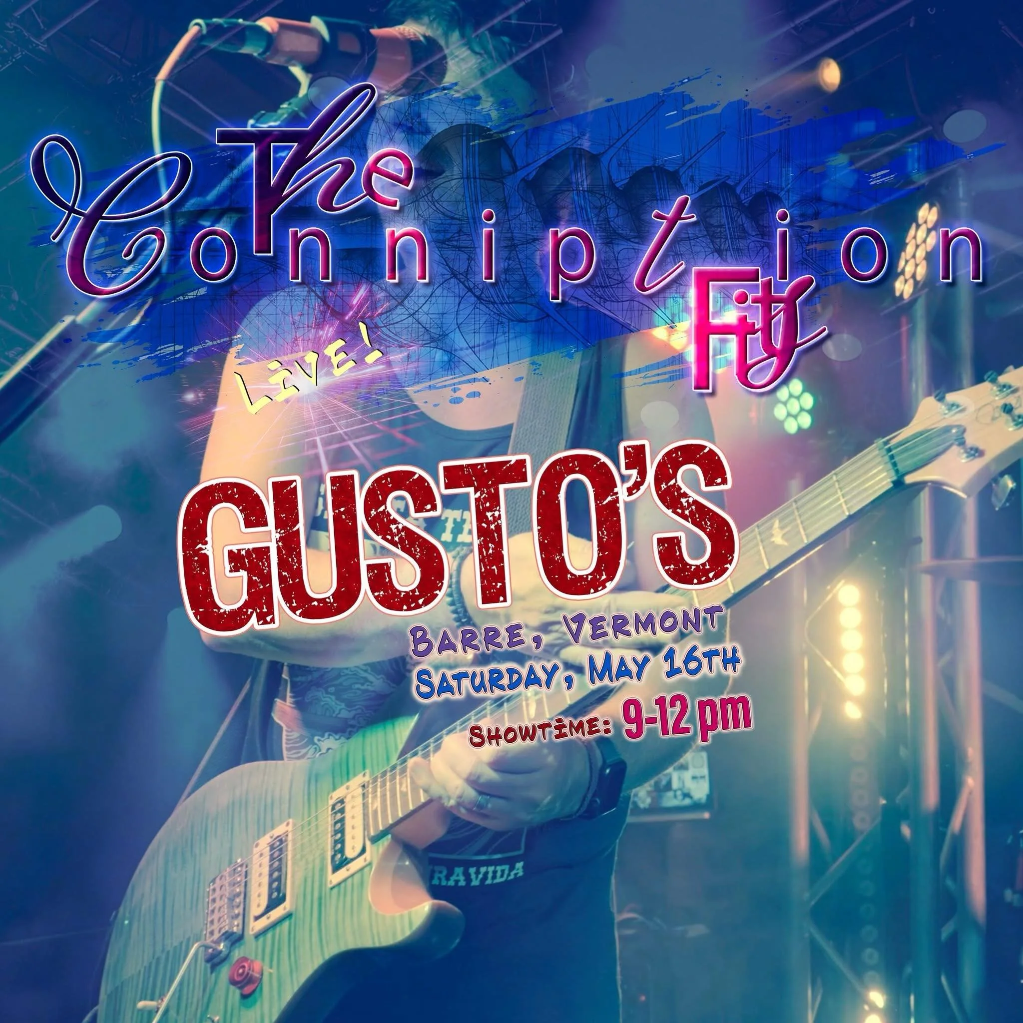Tonight! @gustosbarvt in #barrevt #conniptionfits #9pm