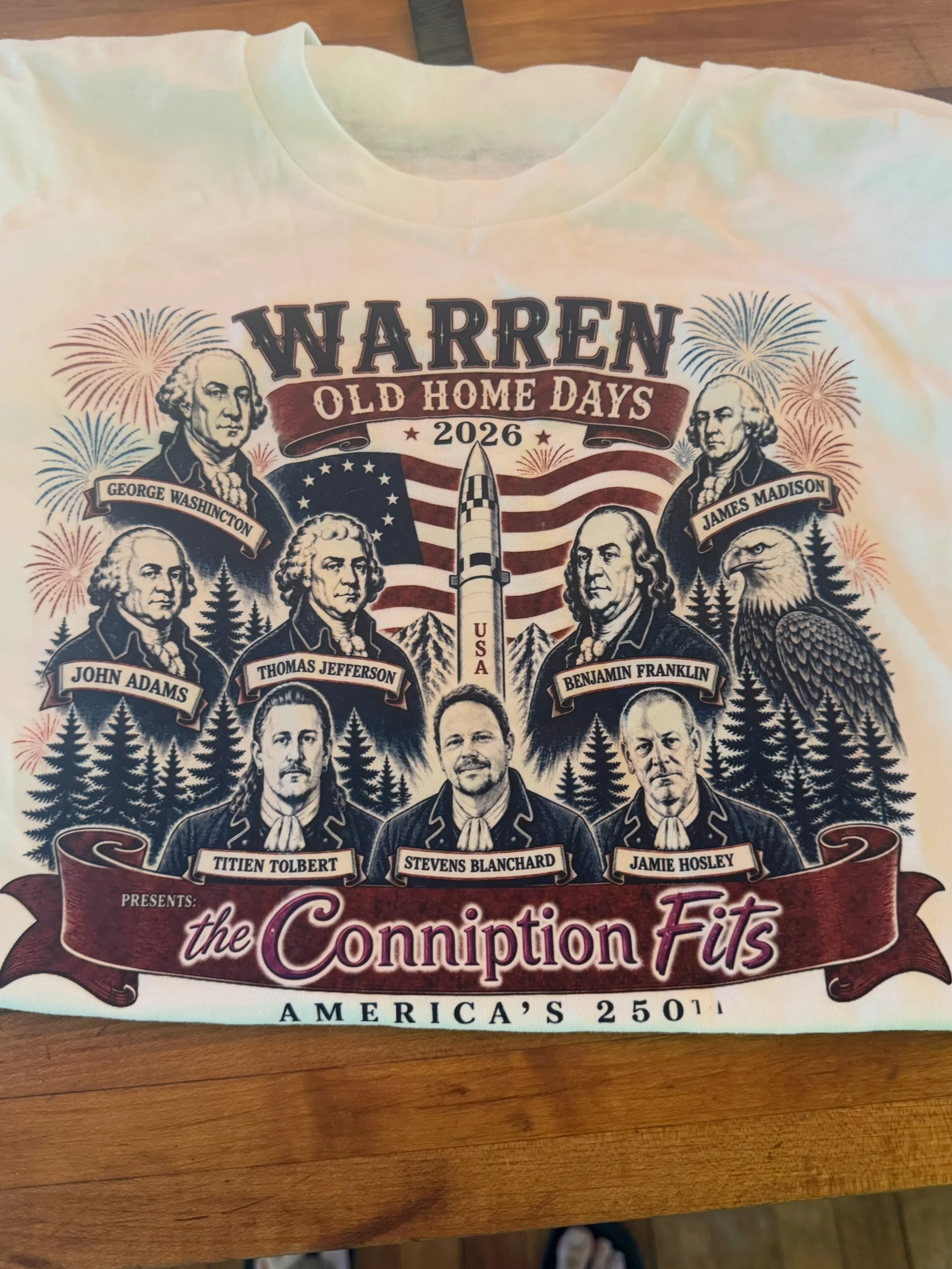 Check out the t-shirts that were made for us at Warren old home days&hellip; what a riot!