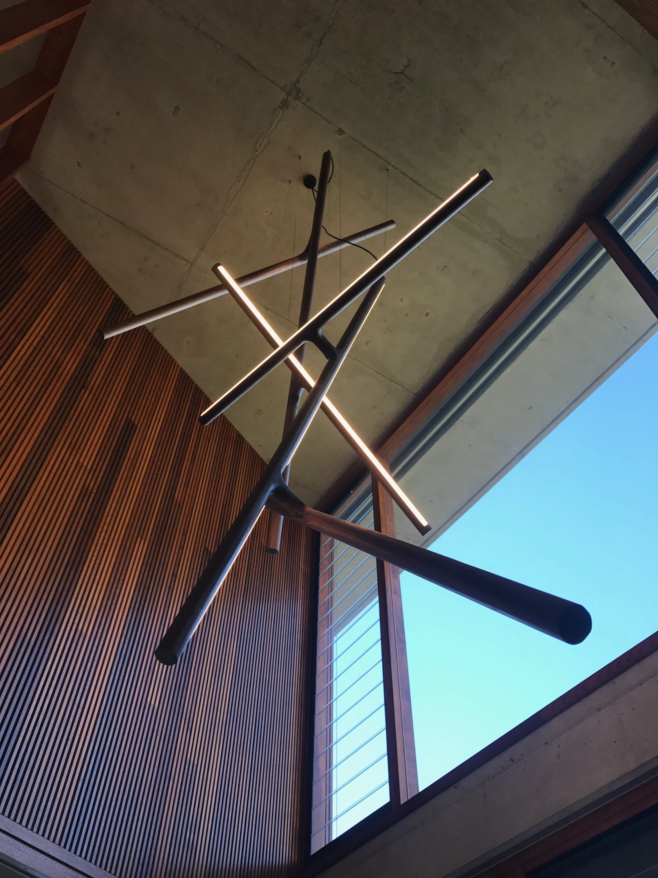 Alex Earl custom made lighting Brisbane solid timber 