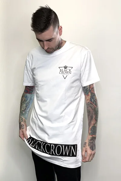 Tall Logo Tee — Black Crown Tattoo 