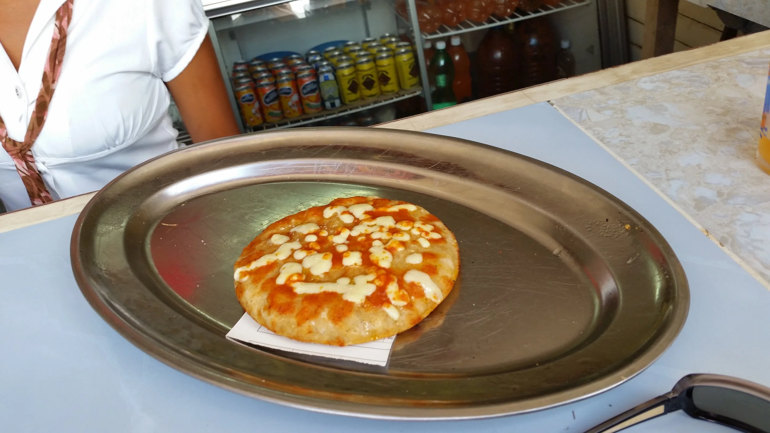 One of many versions of street pizza
