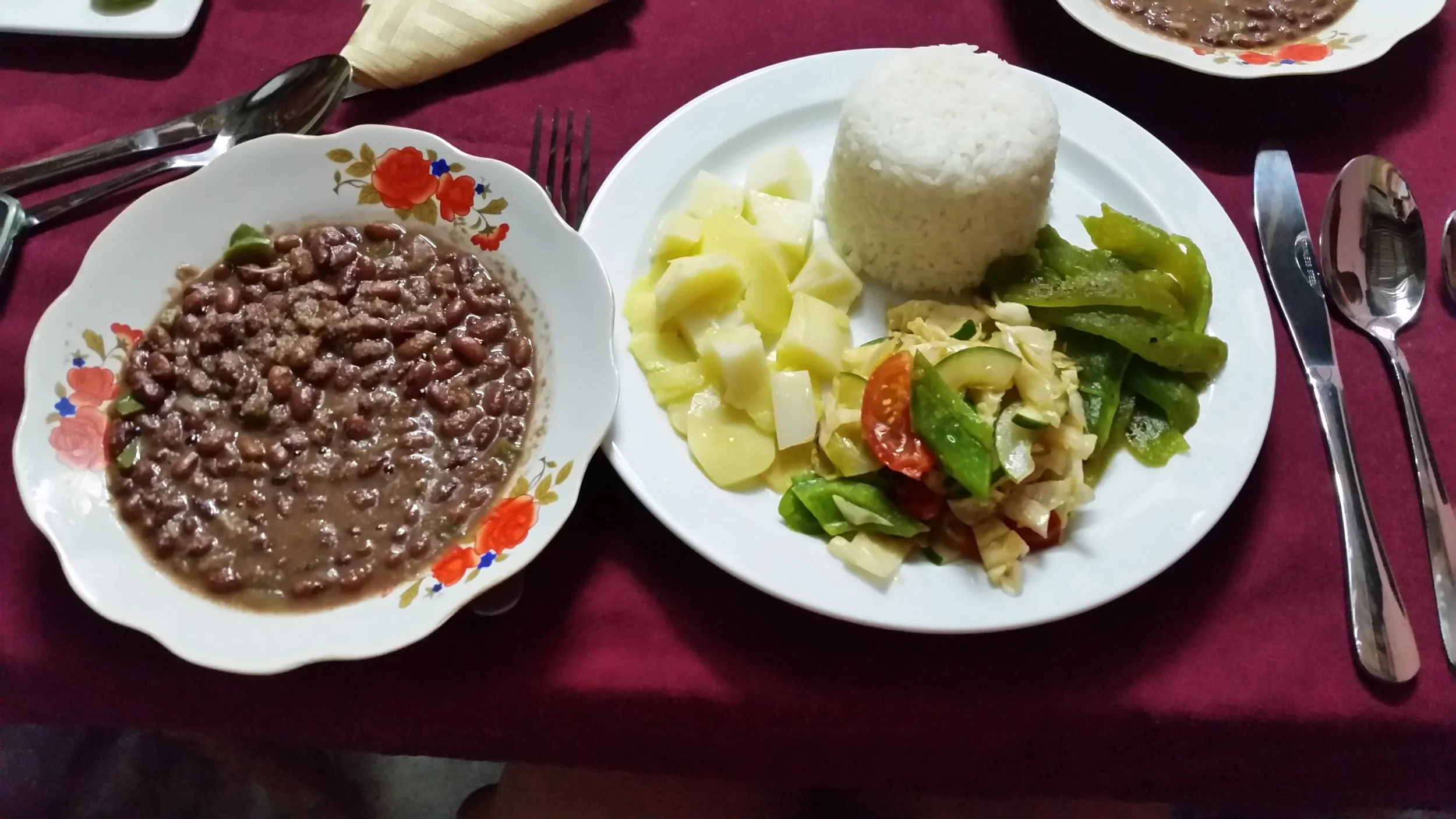 Dinner at a casa particular offers more variety