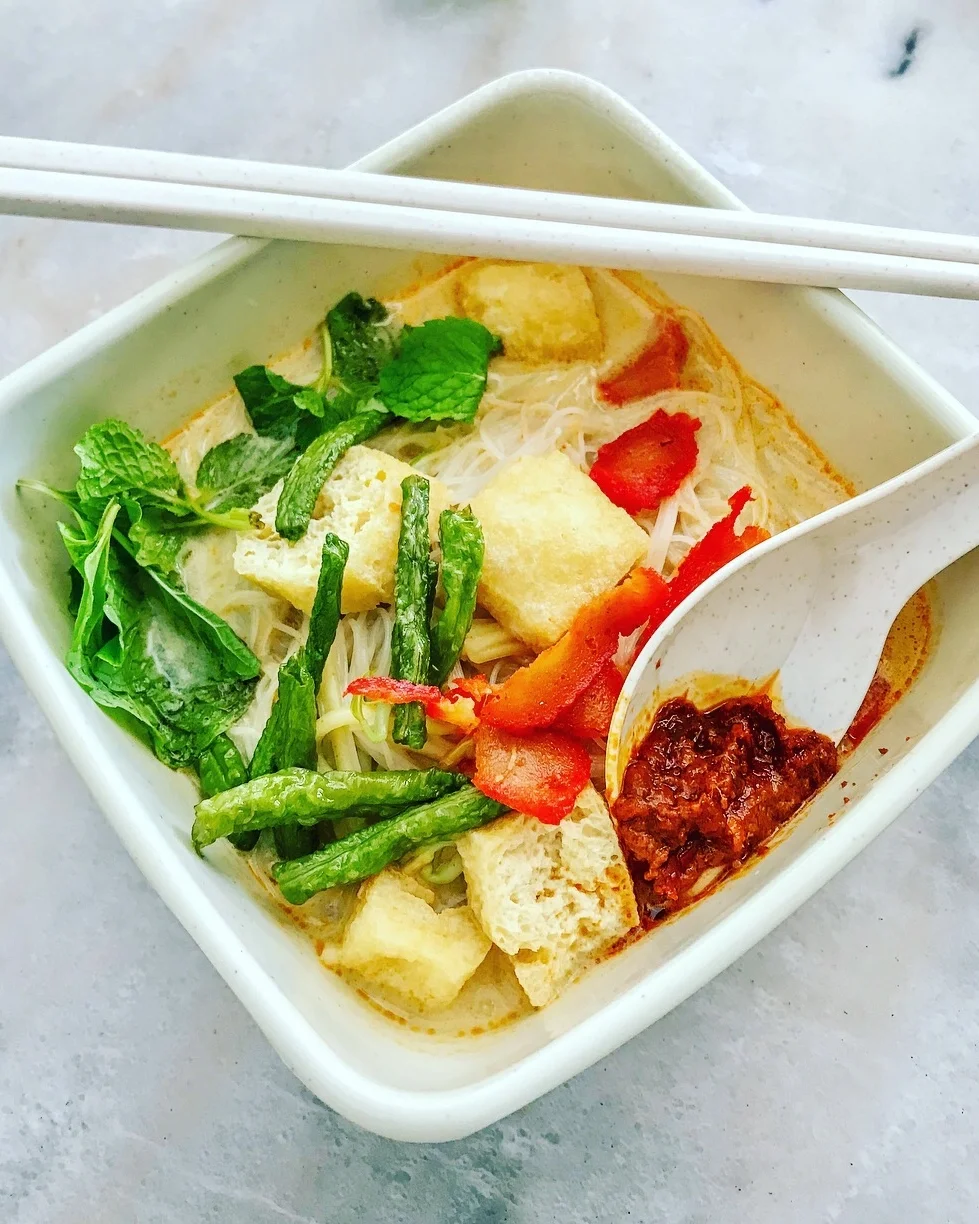 Spicy rice noodles and tofu in Penang, Malaysia's culinary capital