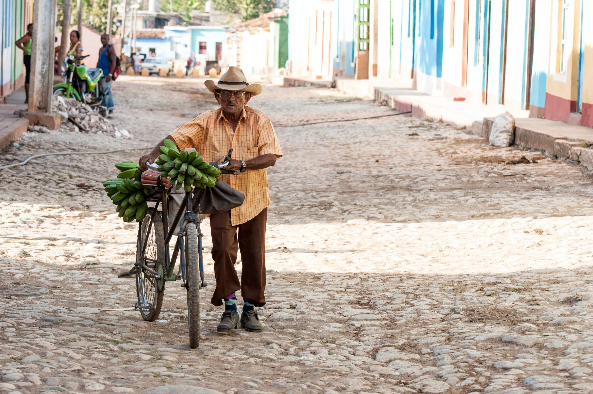 Much of Cuba’s produce is sold via bicycle, pushcart, or horse cart