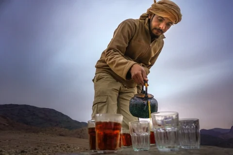 Tea time with local Bedouins