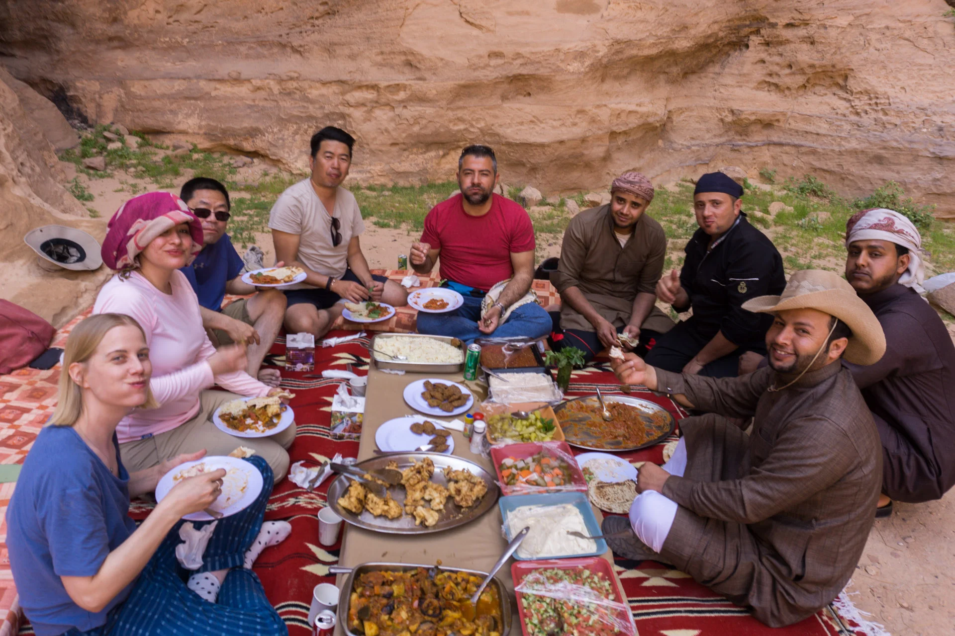 Picnic in the Wadi Rum desert