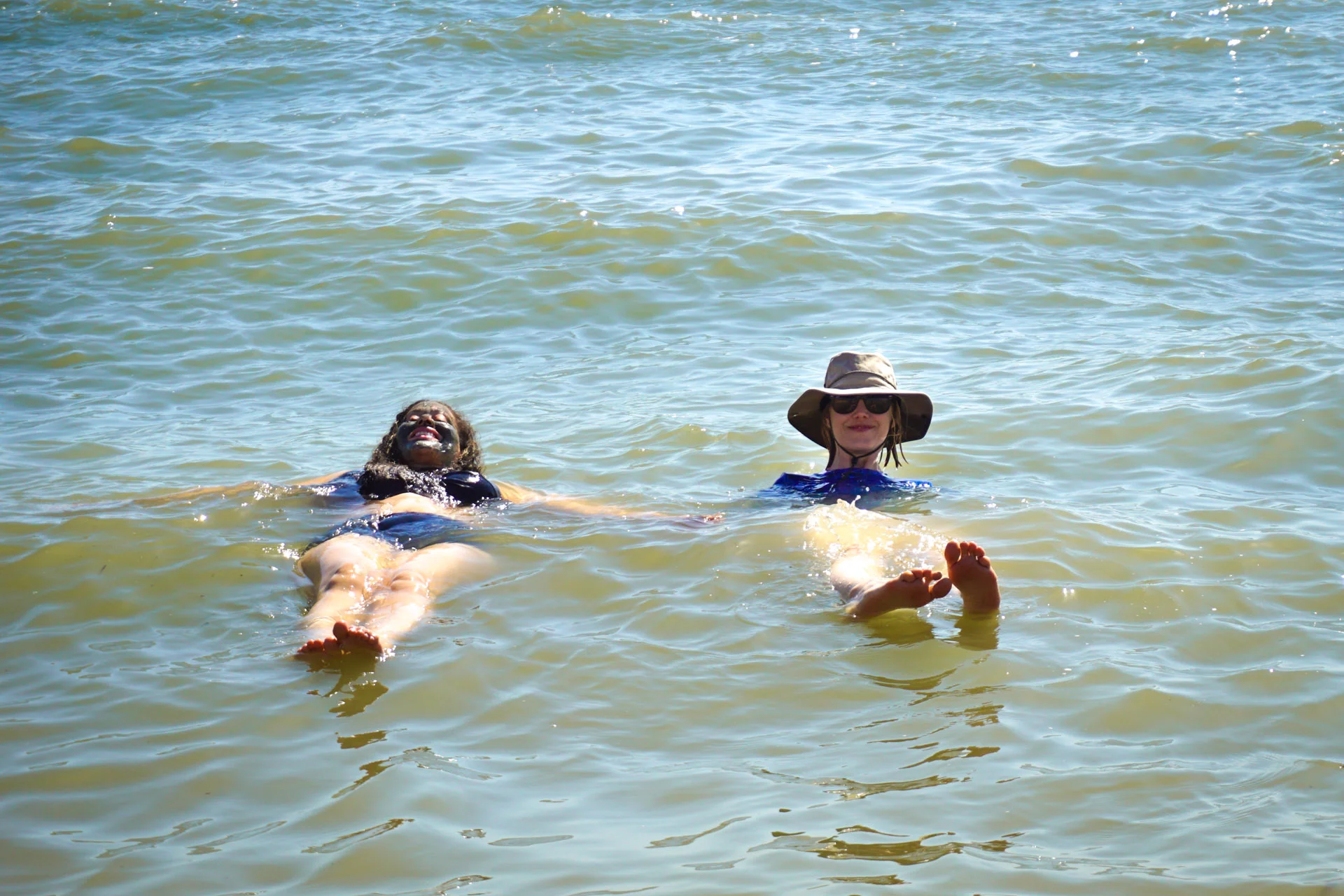Floating in the Dead Sea
