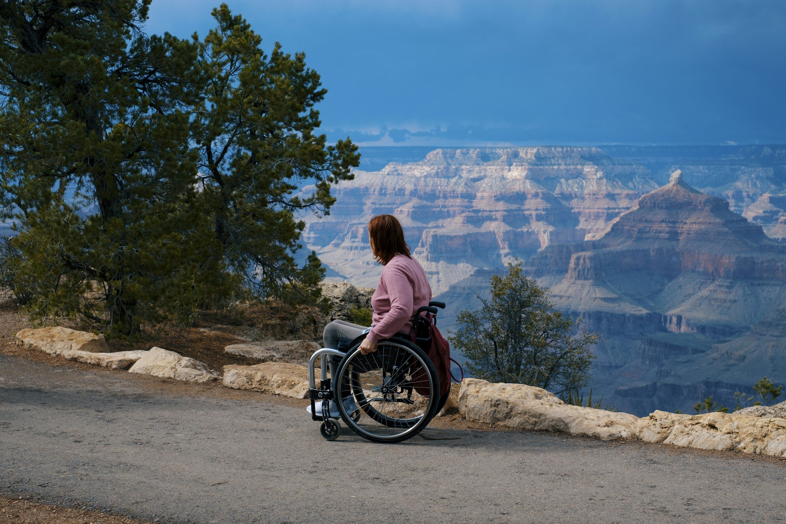 Traveler in a wheelchair at Grand Canyon National Park