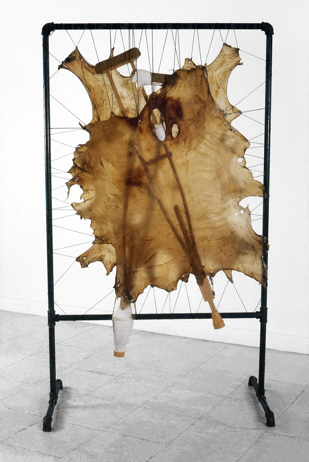 Untitled (crutches & cast)