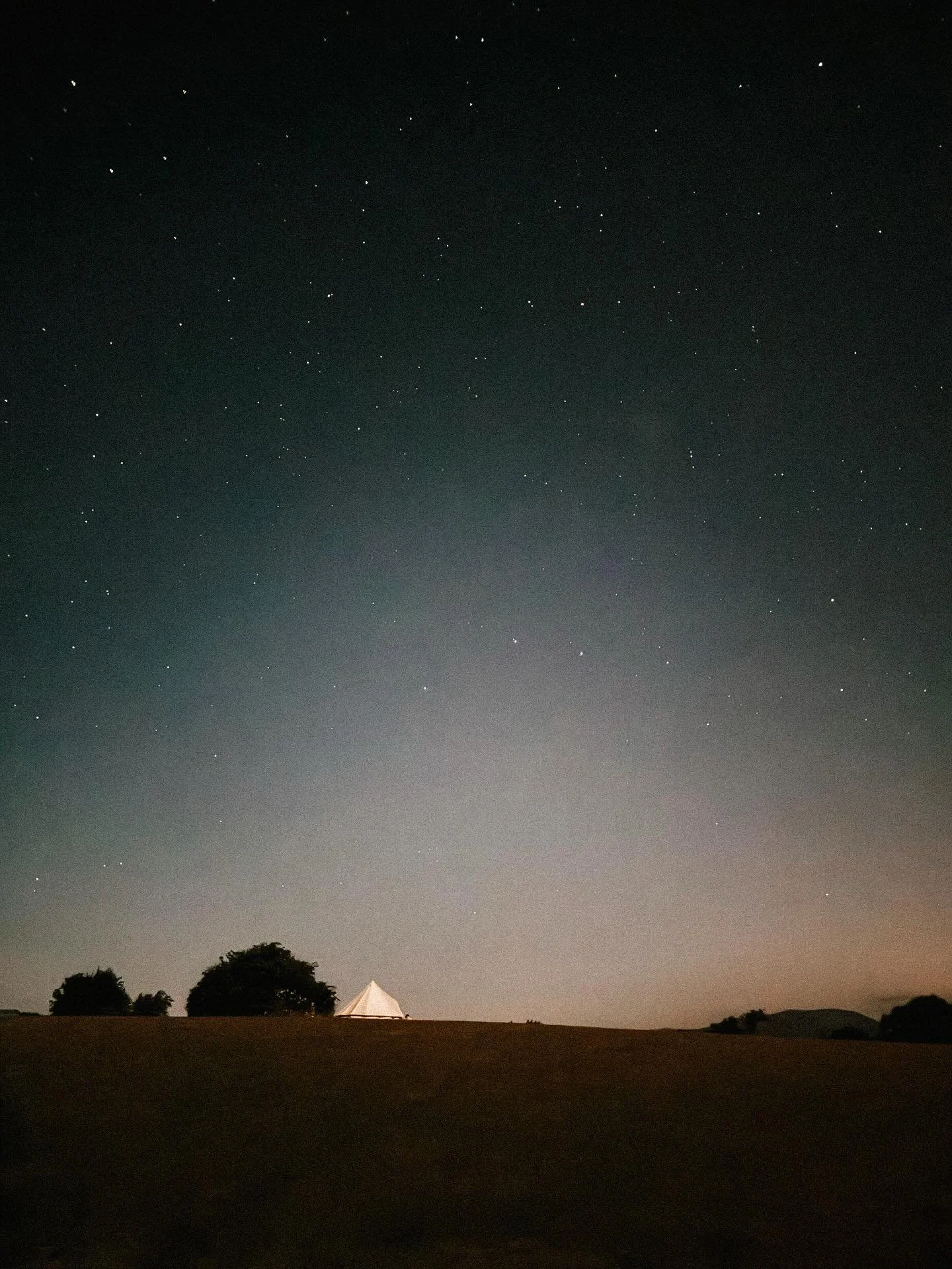 Our little tent under the stars. 18 years married today ❤️❤️❤️
