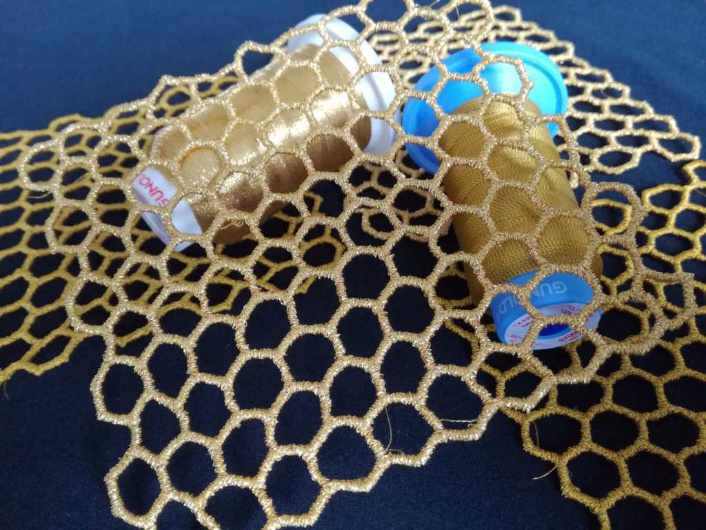 Embroidered Honeycomb Structures - Design by GS UK