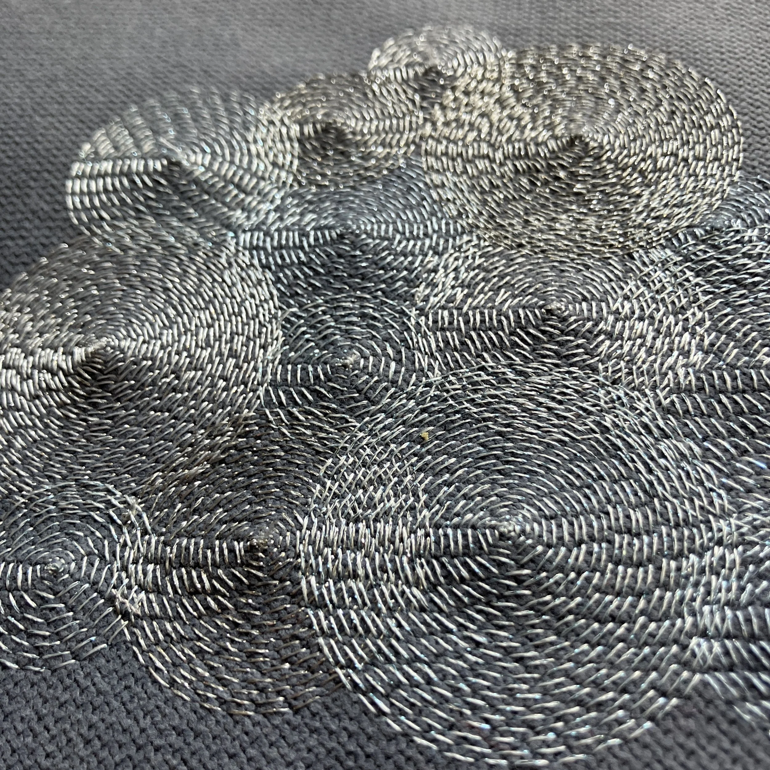 Design: Caroline Jones, embroidered with POLY SPARKLE
