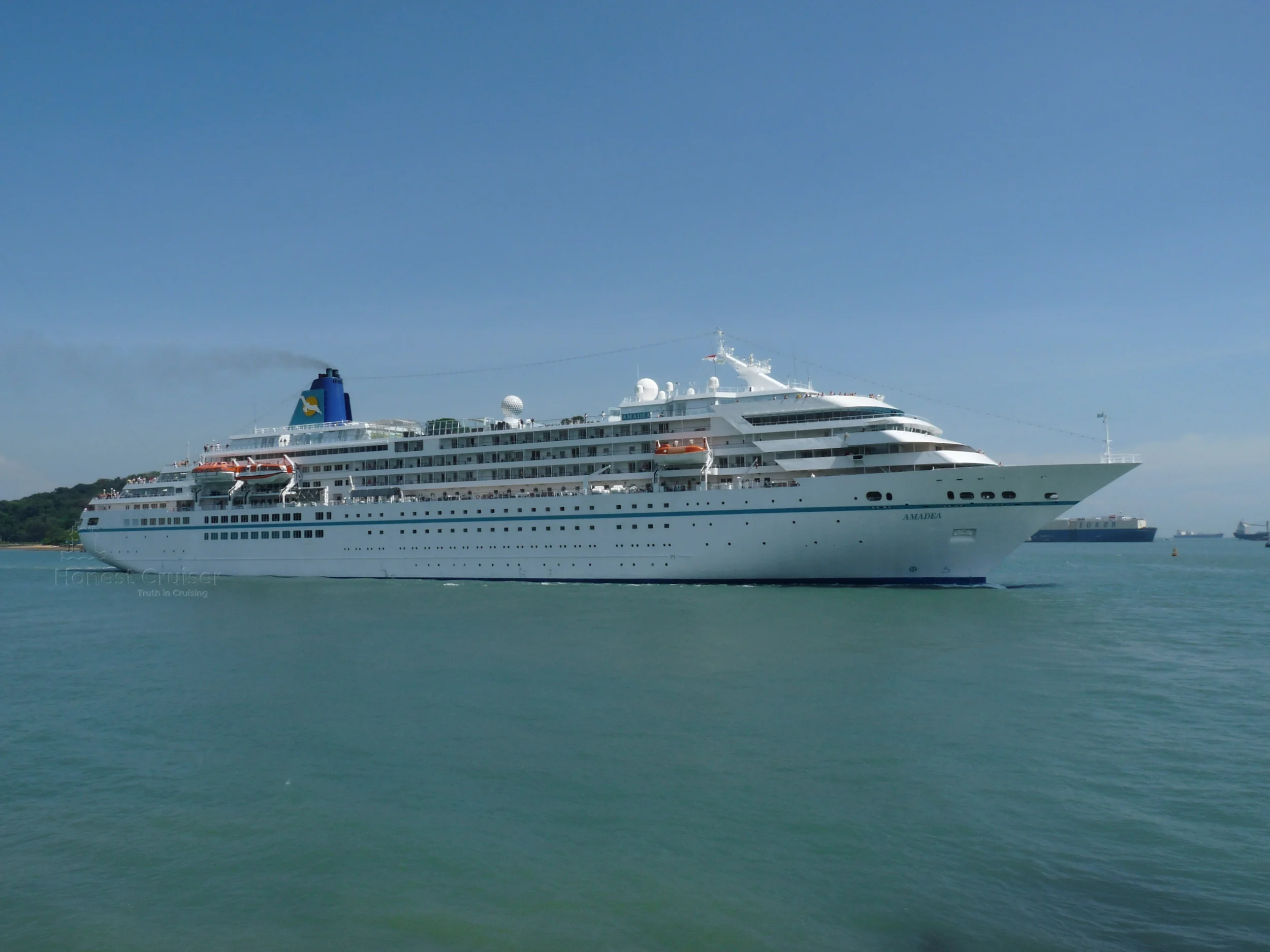 Amadea leaving Singapore.