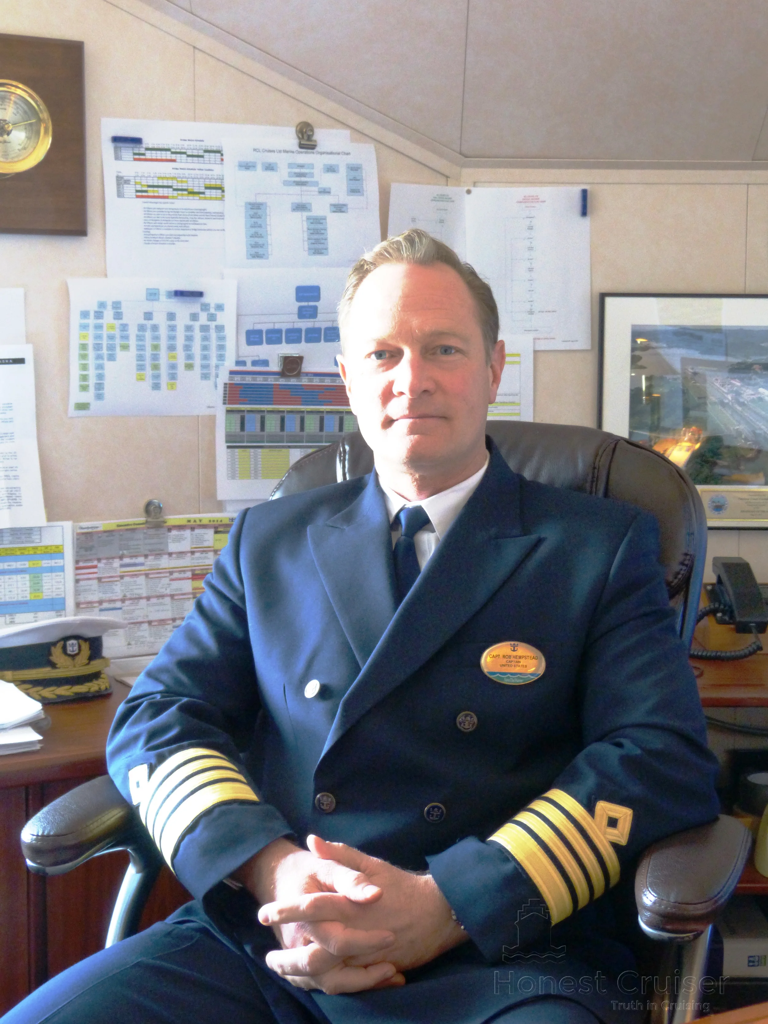 Captain Hempstead aboard Rhapsody of the Seas.
