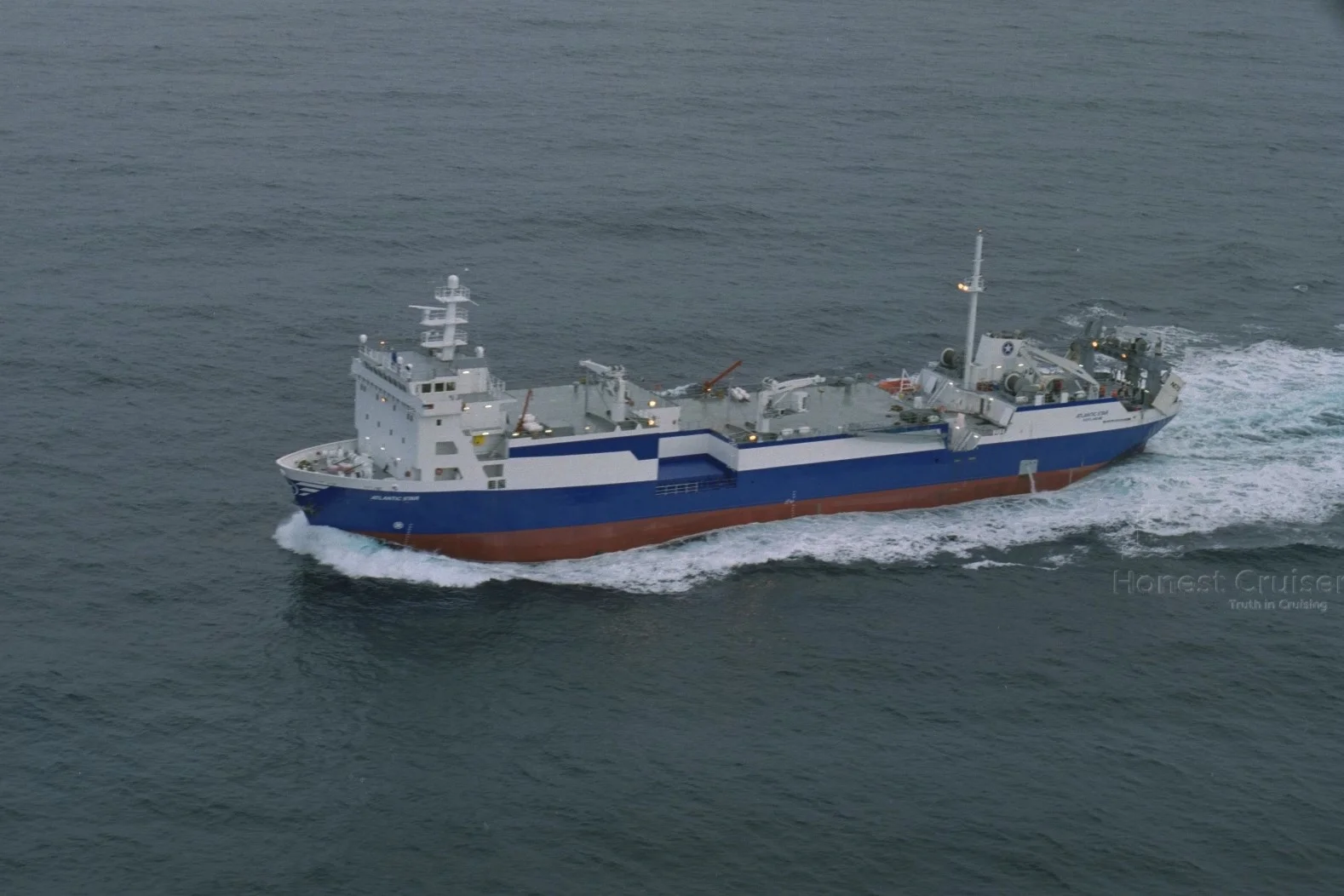 Atlantic Star at sea. Photograph courtesy of Captain Hempstead.