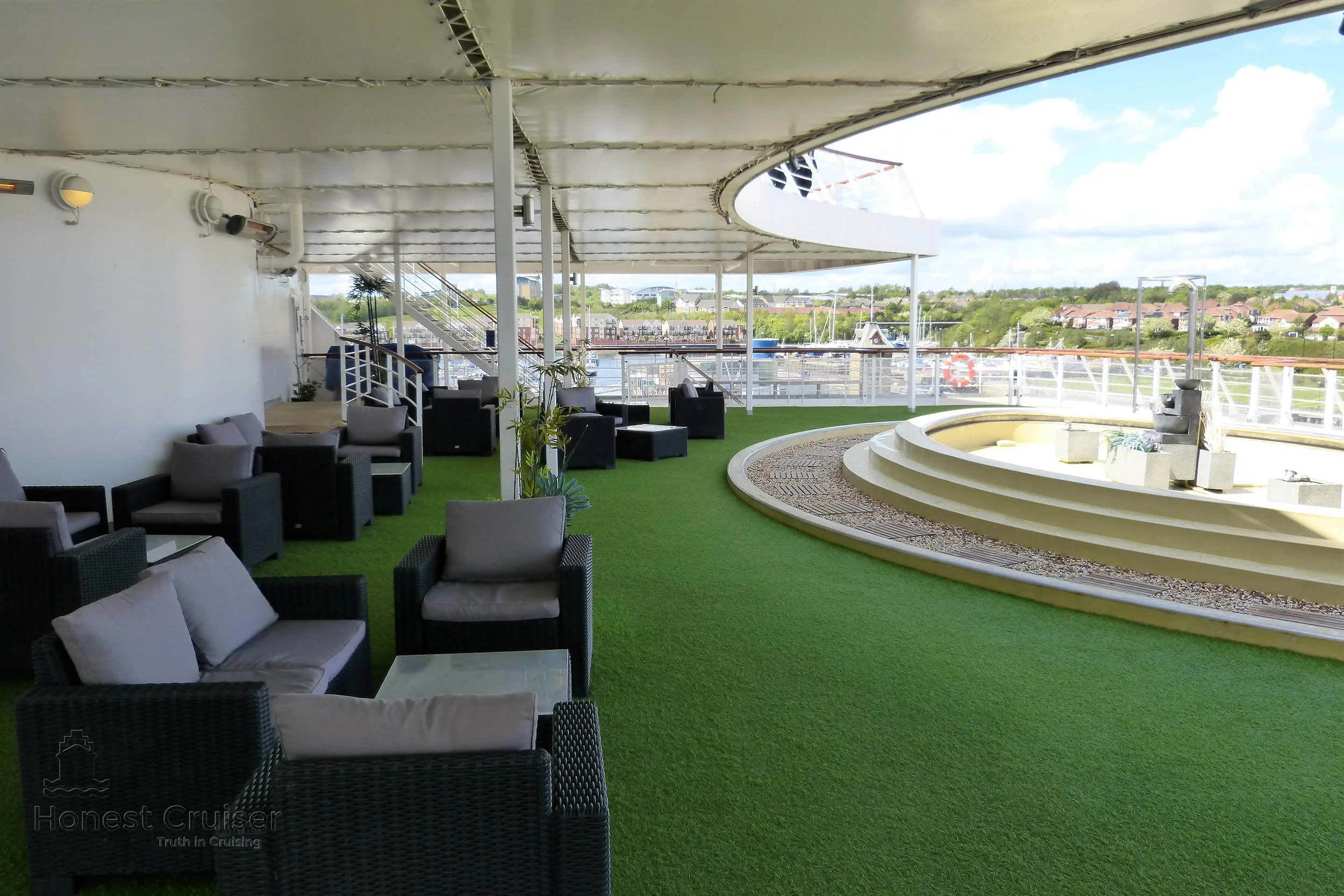 The Sun Terrace is located aft on deck 9.