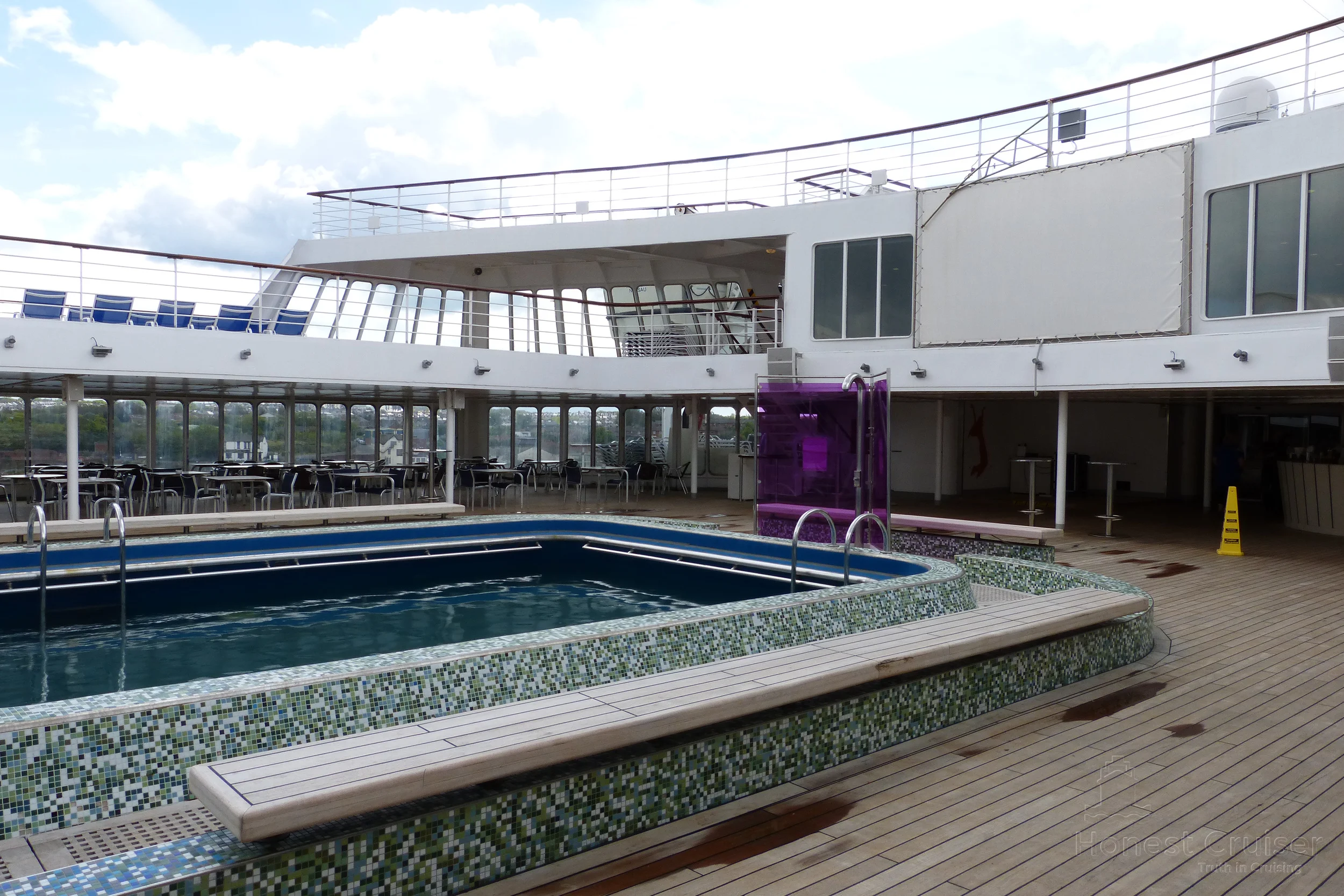 The heart of the ship, the main pool on deck 10.