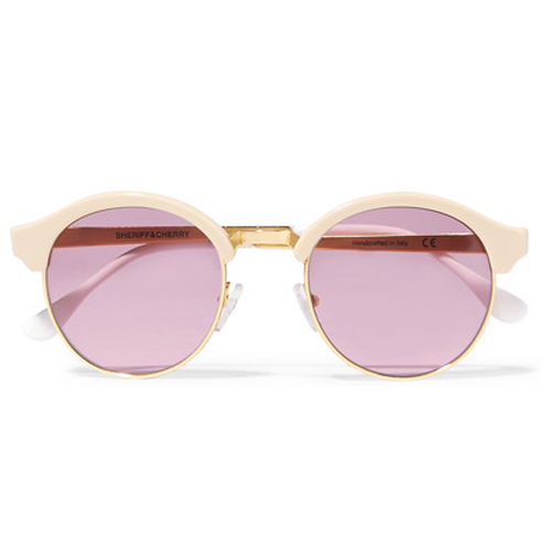 St Barts round-frame acetate and gold-tone sunglasses