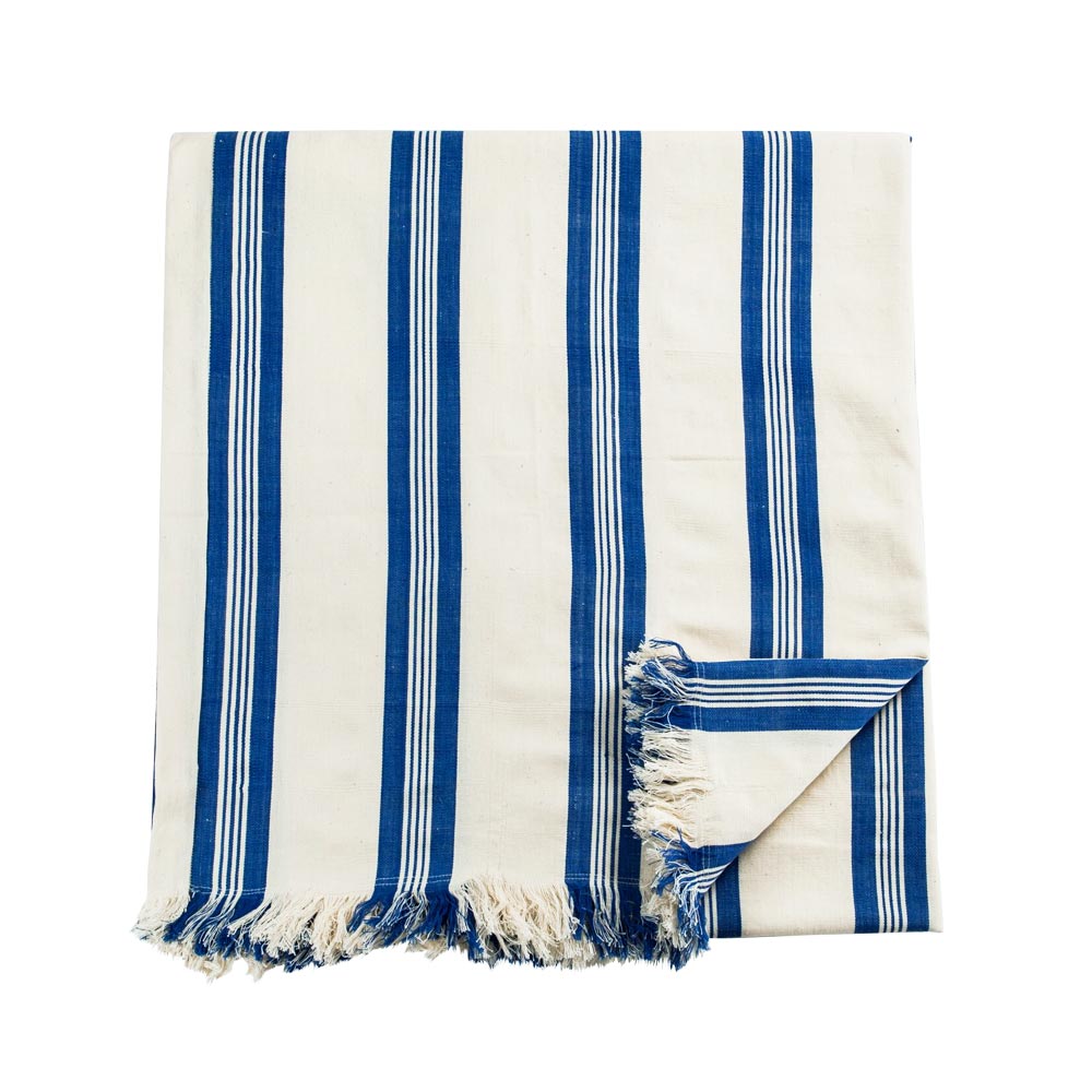 Maryn Stripe Blanket with Fringe