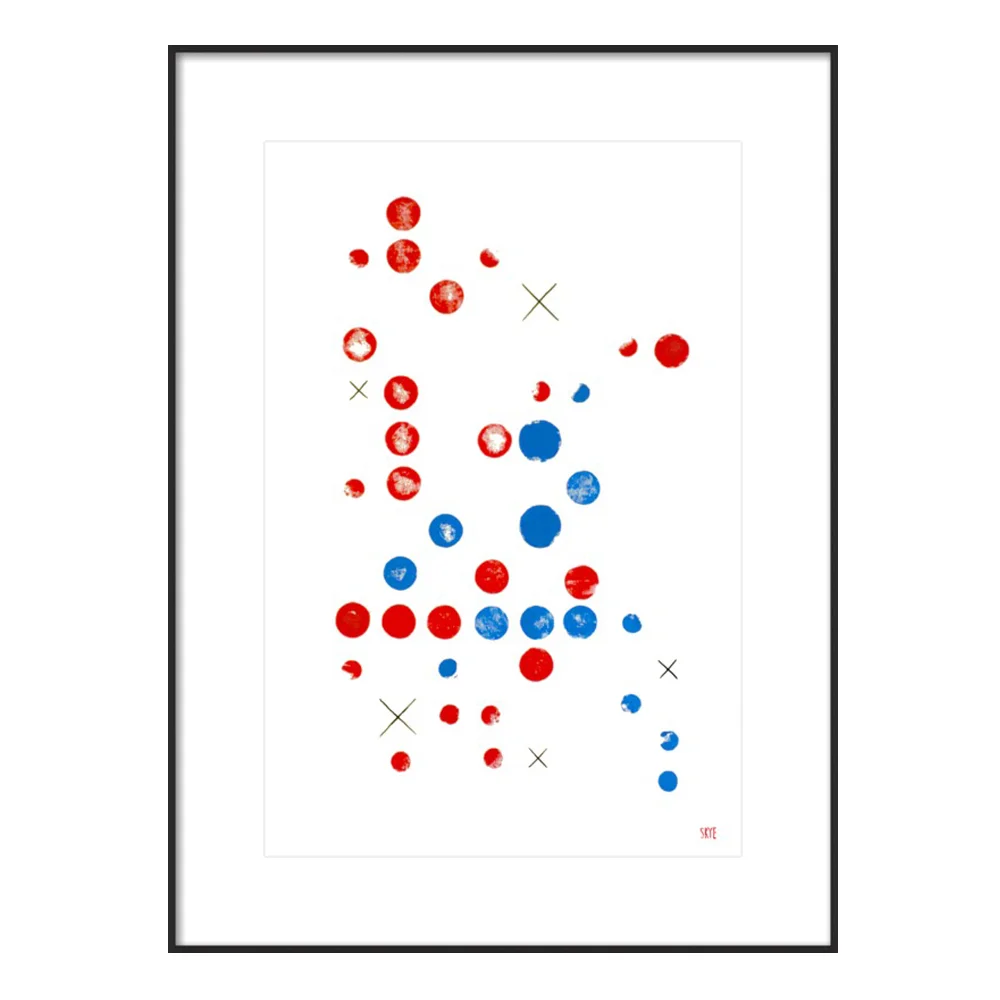 Red Blue X x by Skye Schuchman