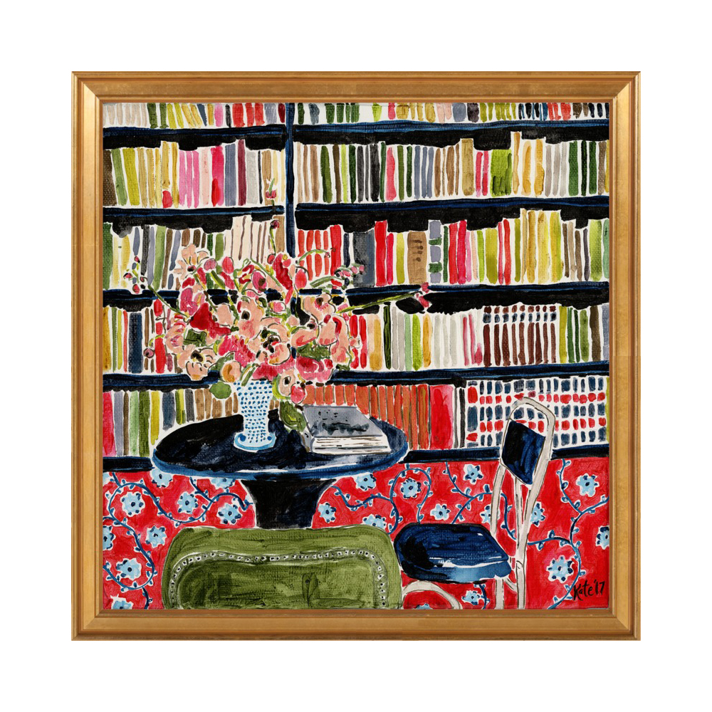 Books with Flowers by Kate Lewis