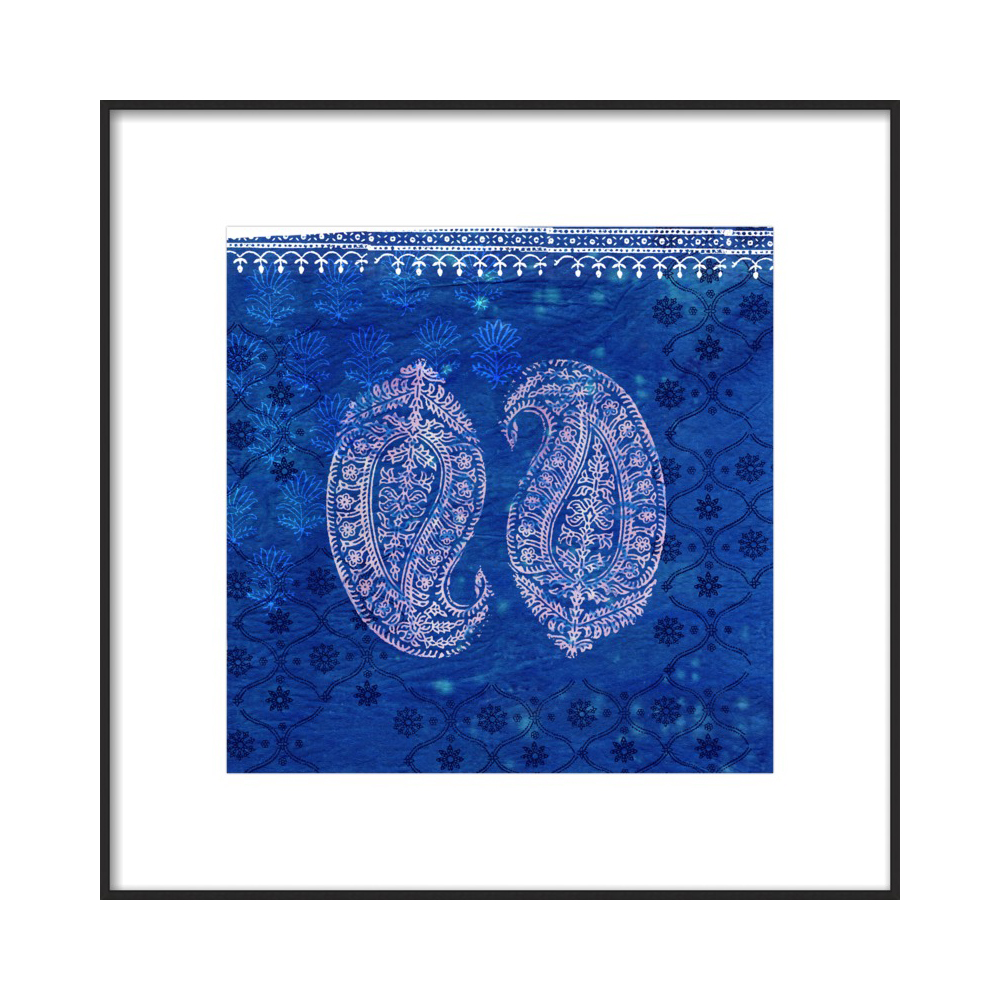 Paisley on Blue by Ruti Shaashua