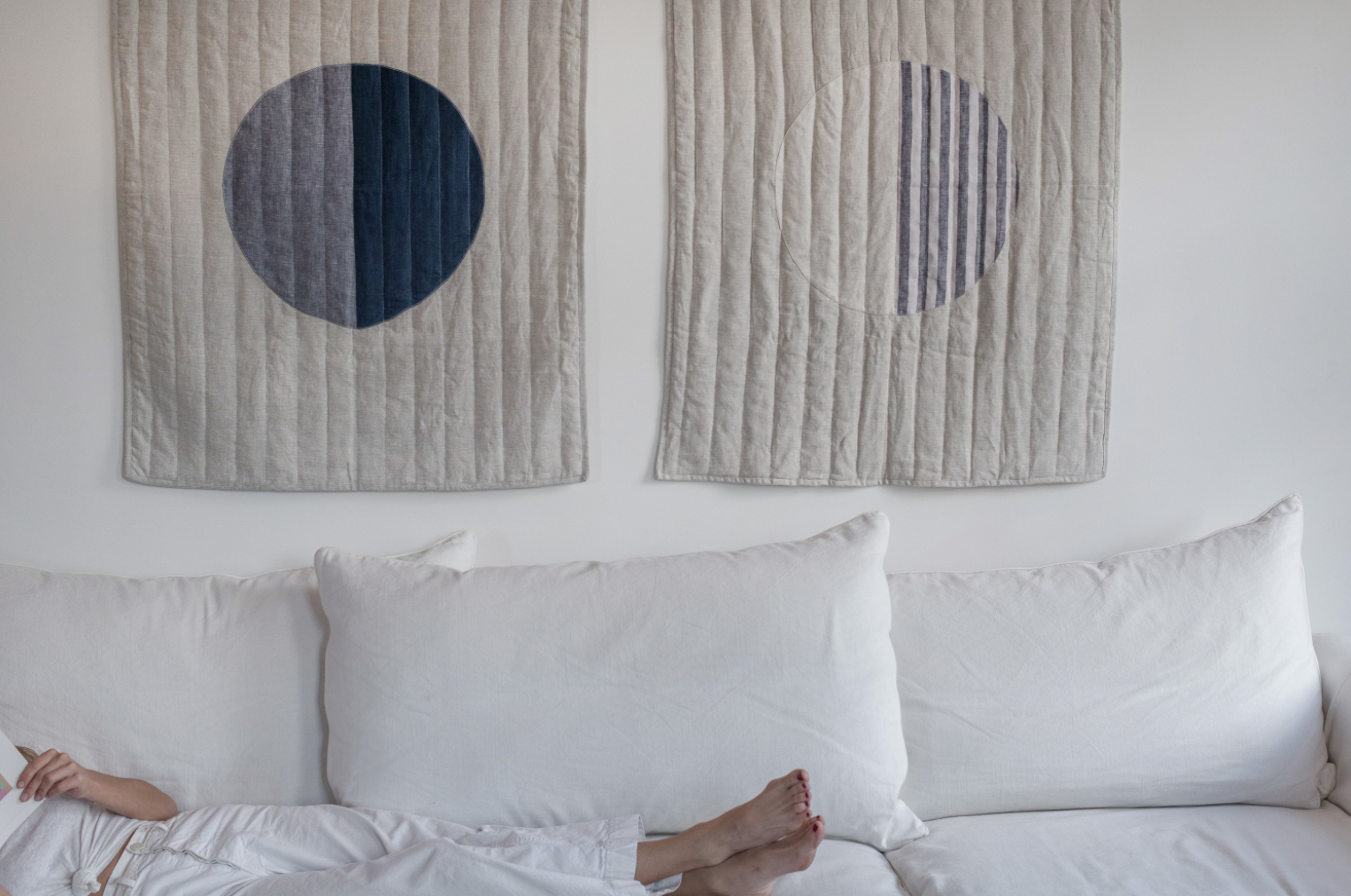 Mini quilts by Caroline Z. Hurley , perfect over a crib, as a play mat, wallhanging or bedcover. 