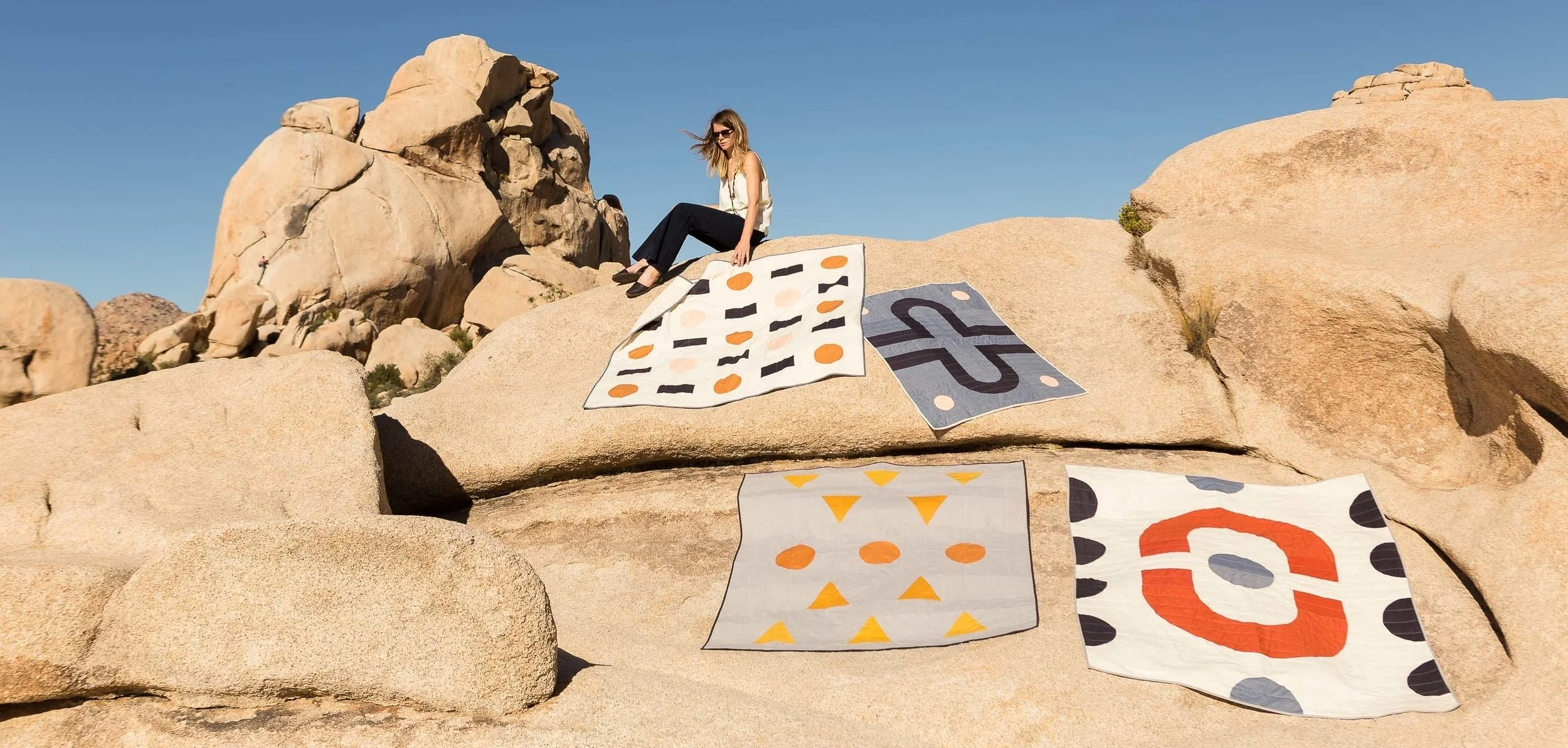 One of a kind quilts, handmade in an Airstream studio by Vacilando Quilting Company . 