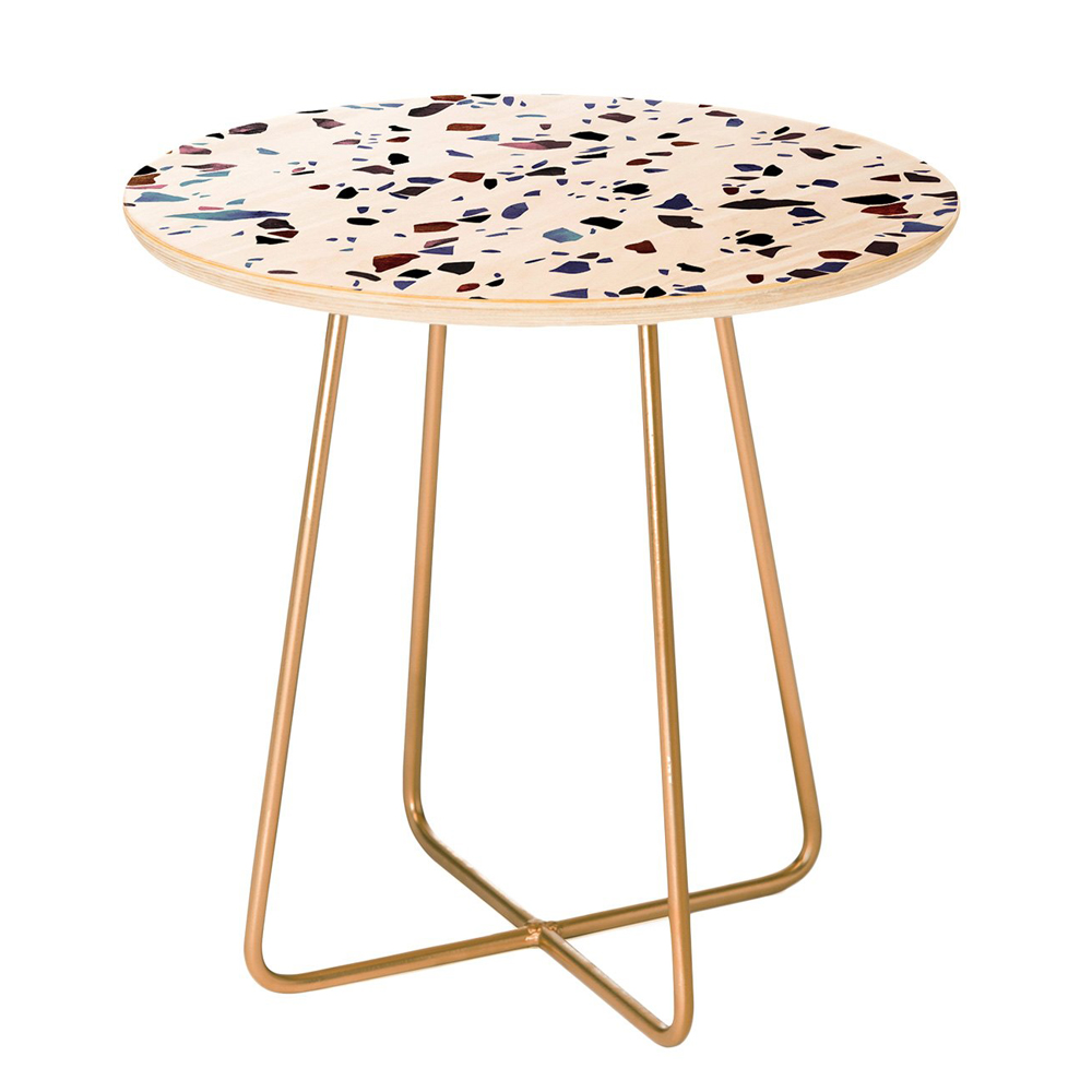 Autumnal Terrazzo Texture Side Table