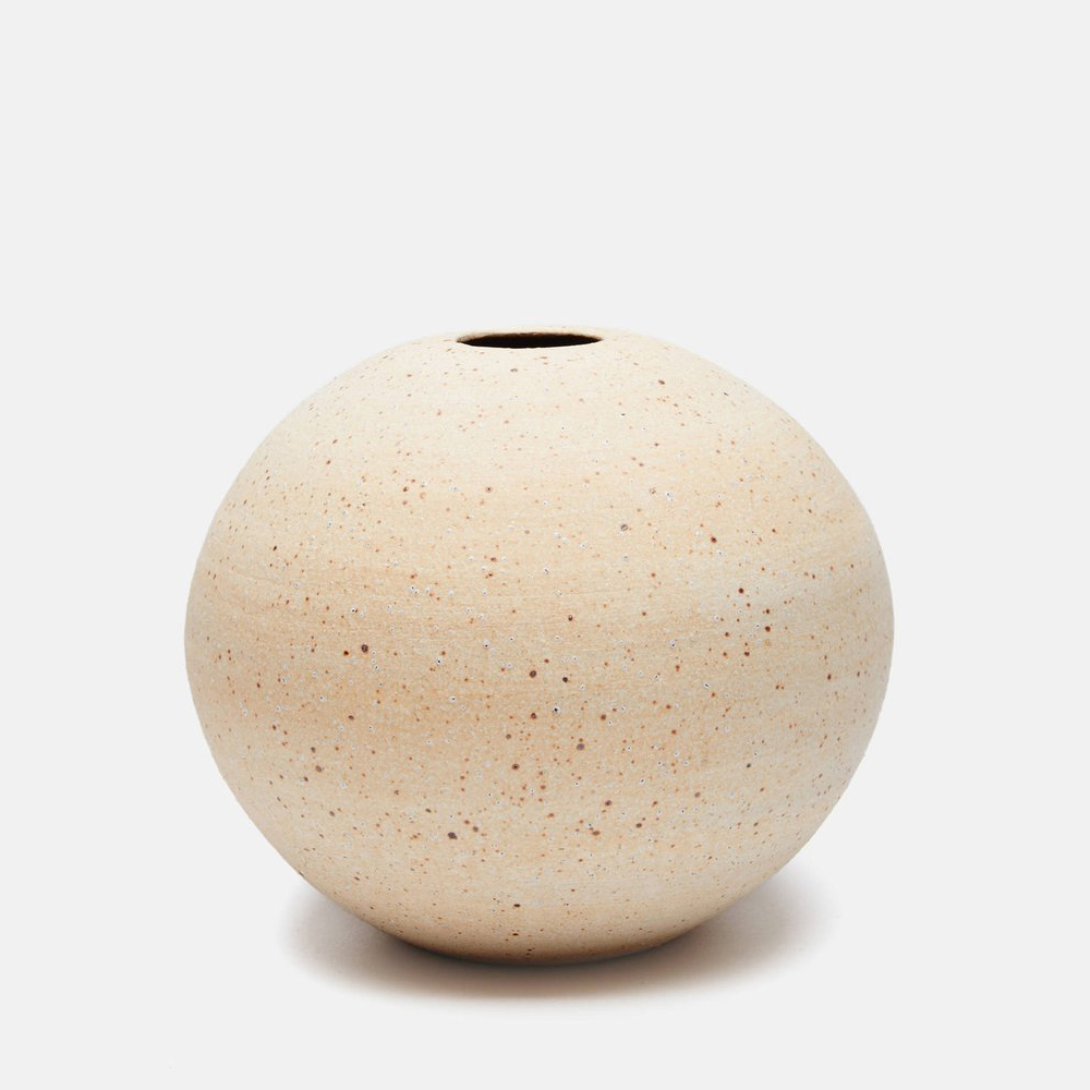  Victoria Morris Matte White Round Vase