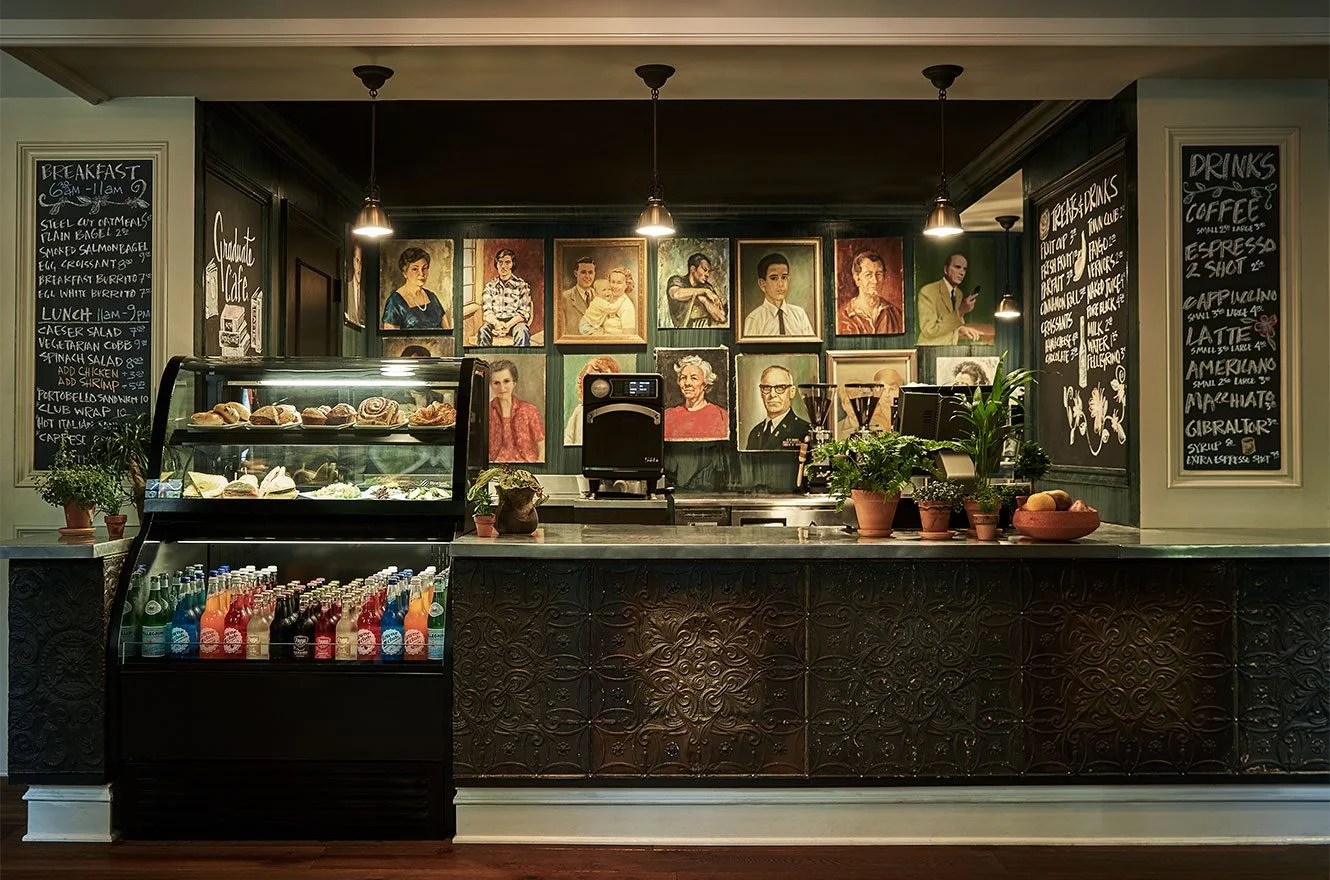 The Graduate hotel coffee bar in Ann Arbor, Michigan. 