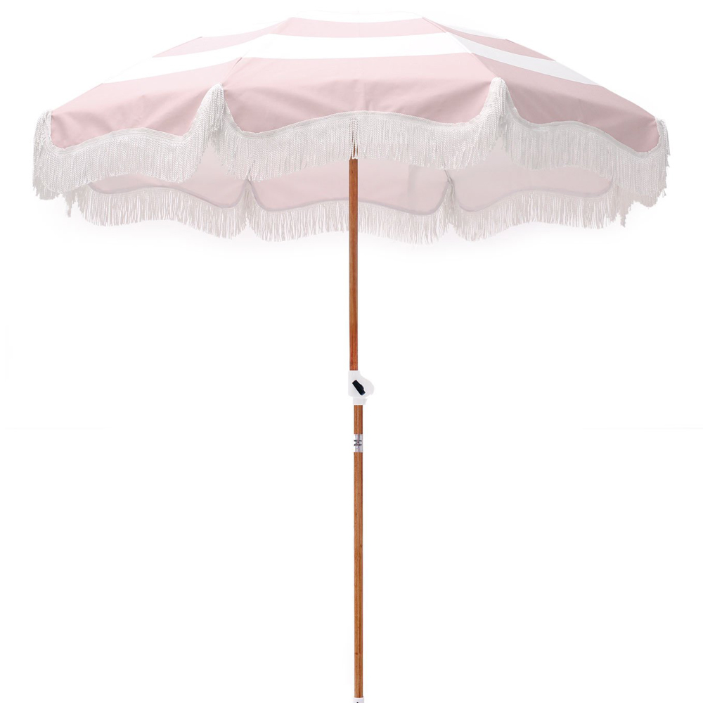 Pink Stripe Beach Umbrella