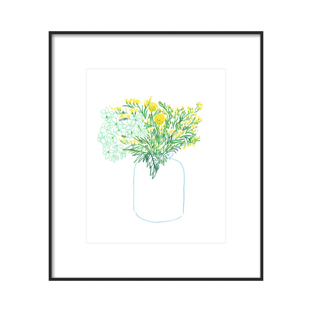 Vase with Yellow Flowers  BY LIANA JEGERS