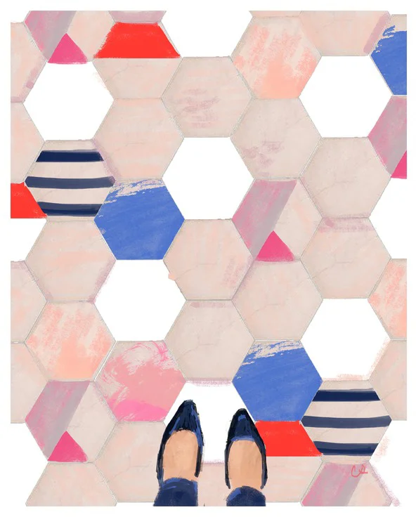 Artist Cat Seto ’s homage to the Instagram trend, titled Tiles in Paris .