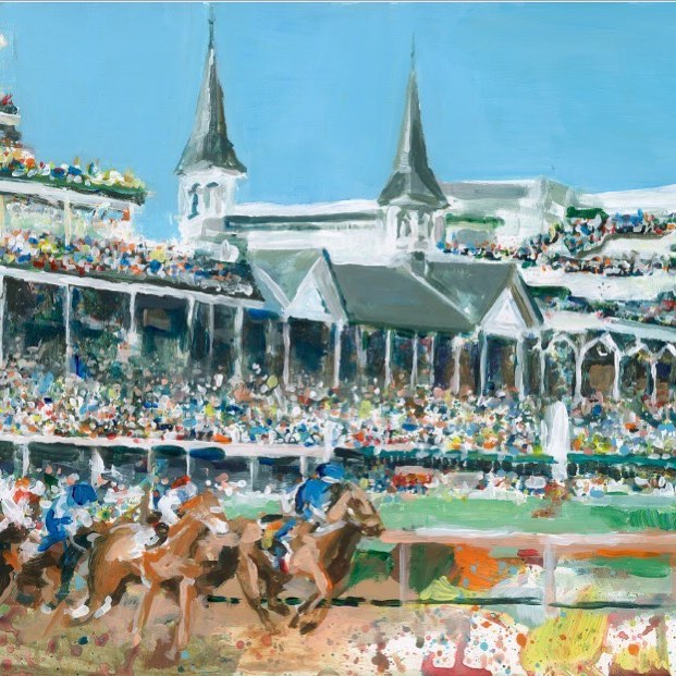 With the legendary Kentucky Derby just two days away, our team has rounded up a winning combination of art, inspired by &quot;The Greatest Two Minutes in Sports&quot;. #linkinprofile

Seen here: Chuchill Downs by Erin Tapp