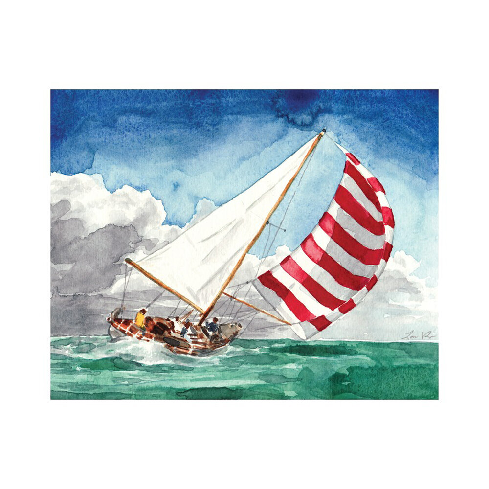 Striped sailboat  BY LAURA ROW