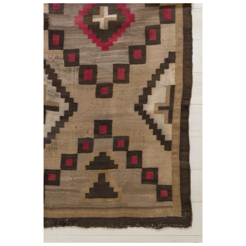 Camel and Red Navajo Rug