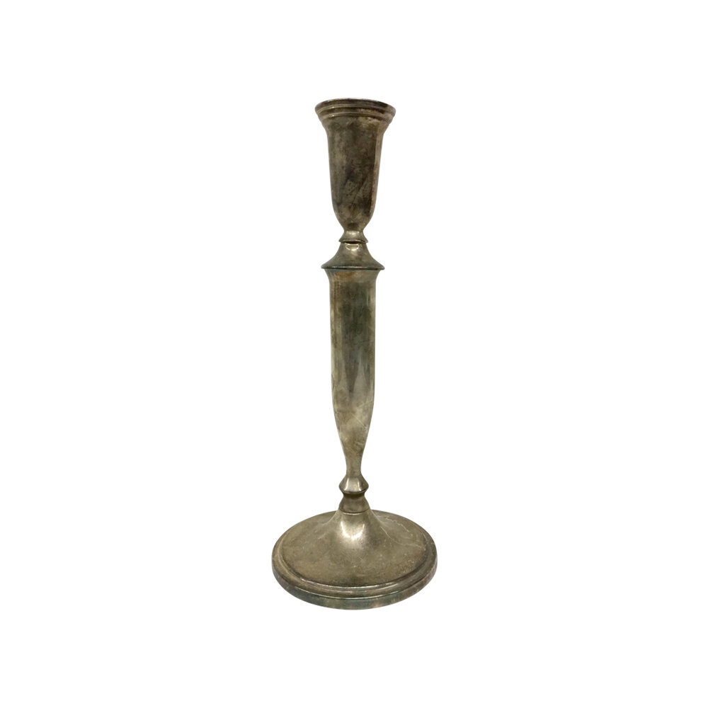 Tall Silver Godinger Vintage Candle Stick