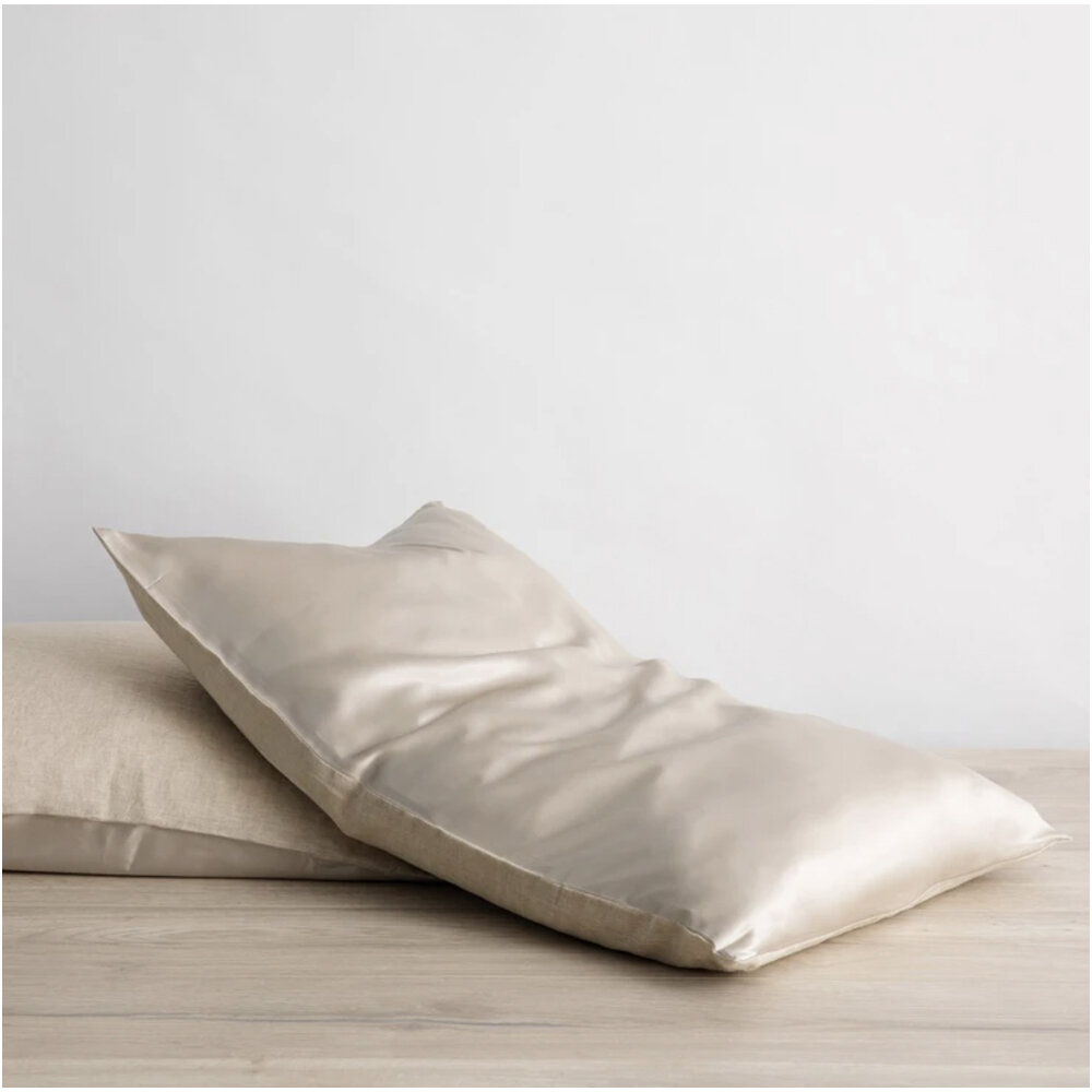 Silk Linen Flip Pillowcase - Natural